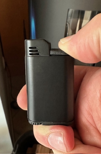 Feuerzeug Jet-Flame schwarz matt